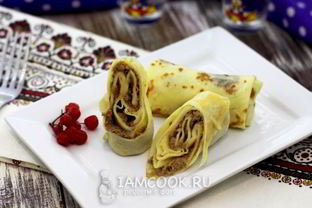 Блины с печенью