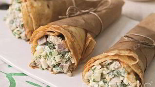 Блины с селедкой