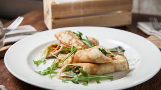 Блины с семгой