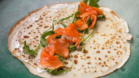 блины с семгой