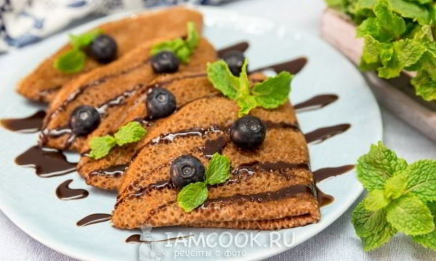 Рецепт блины с шоколадно-ореховой пастой