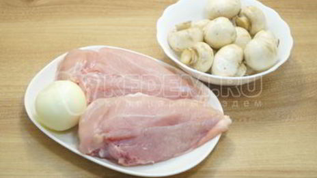 фаршированные блины с курицей и грибами