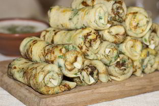 Голландские блинчики с сыром и зеленью