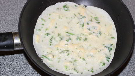 голландские блинчики с сыром и зеленью