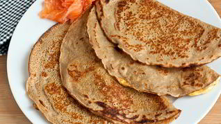 Гречневые блинчики с яйцом