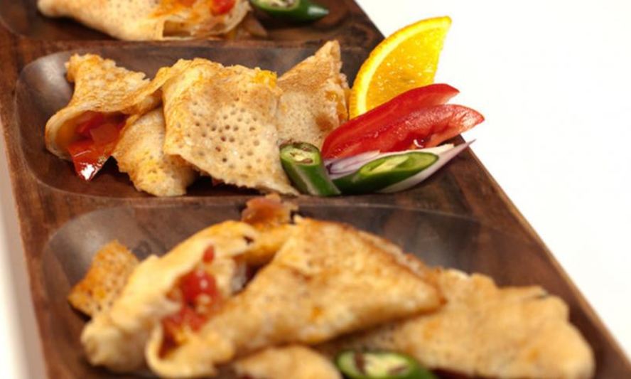 Рецепт кокосовые блинчики с острым манговым чатни