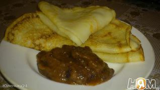 Постные блины Благовещенские с яблочным пюре