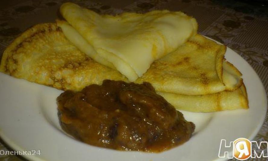 Рецепт постные блины благовещенские с яблочным пюре