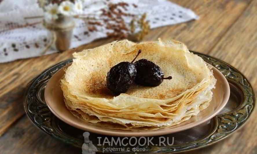 Рецепт постные блины на минералке