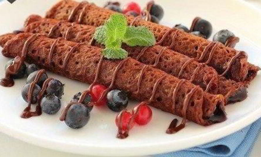 Рецепт шоколадные блинчики на молоке