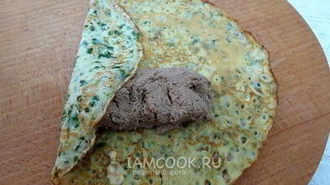 шпинатные блины с печенью
