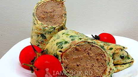 шпинатные блины с печенью