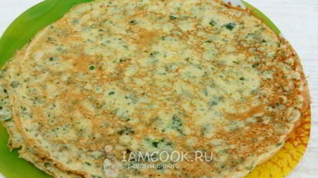 шпинатные блины с печенью