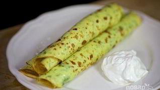 Воздушные блинчики из кабачков с зеленью