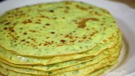 воздушные блинчики из кабачков с зеленью