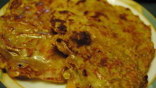 Яблочно-бананово-тыквенные блинчики