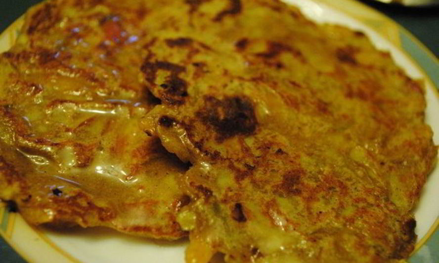 Рецепт яблочно-бананово-тыквенные блинчики