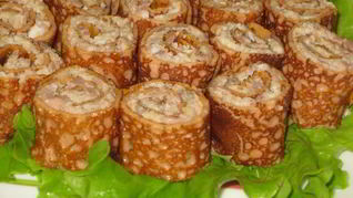 Закусочные томатные блинчики Пенечки