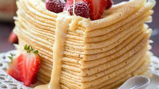 Заварные блинчики на молоке к завтраку