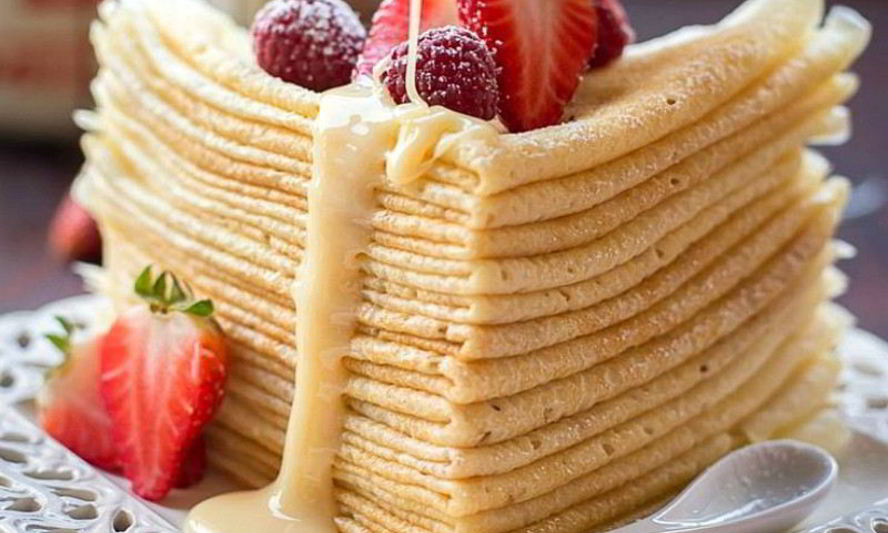 Рецепт заварные блинчики на молоке к завтраку