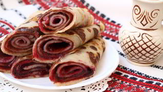 Заварные блины на сгущенном молоке