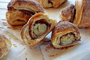 Булочки с бананом и шоколадом