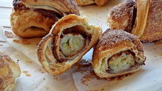 Булочки с бананом и шоколадом