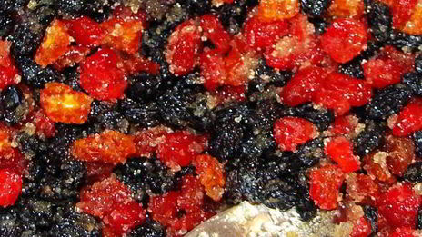 булочки с изюмом, вишней и кизилом запеченые в карамели