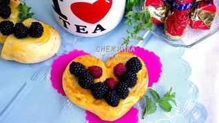 Булочки Ягодно-апельсиновое сердце
