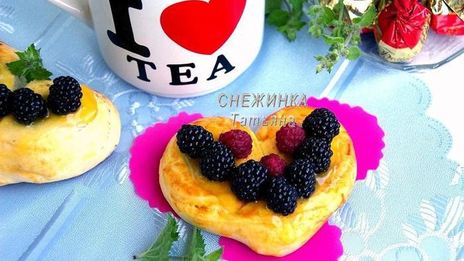 булочки ягодно-апельсиновое сердце