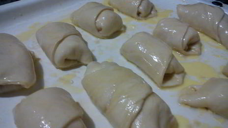 слоеные булочки с творогом