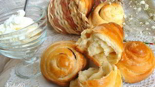 Творожно-йогуртовые булочки Спиральки
