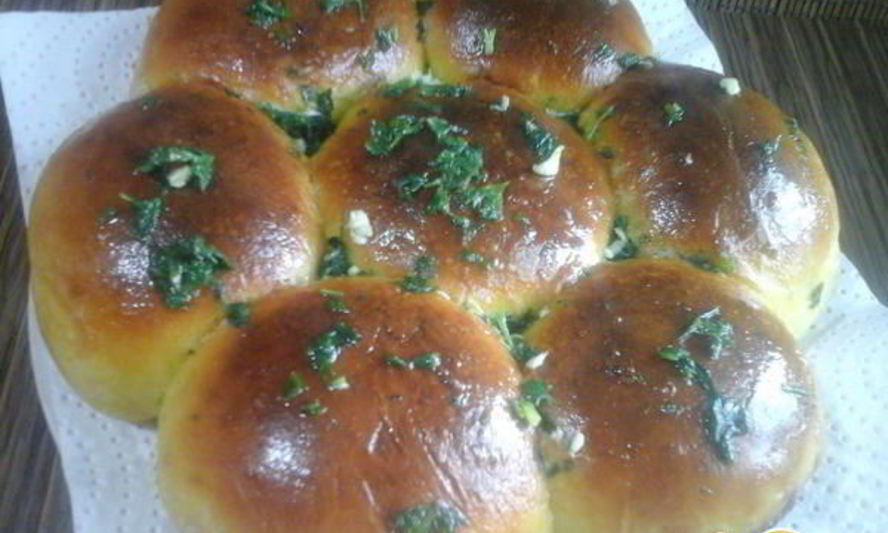 Рецепт тыквенно-чесночные пампушки с мясной начинкой