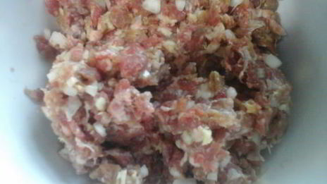 тыквенно-чесночные пампушки с мясной начинкой