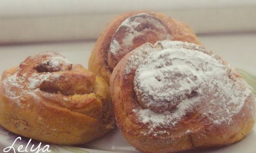 Рецепт тыквенные булочки с миндалем и корицей