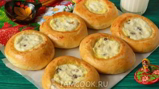 Ватрушки из дрожжевого теста с творогом