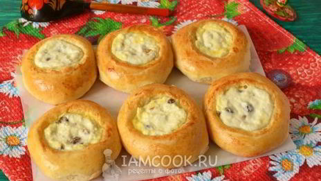 ватрушки из дрожжевого теста с творогом