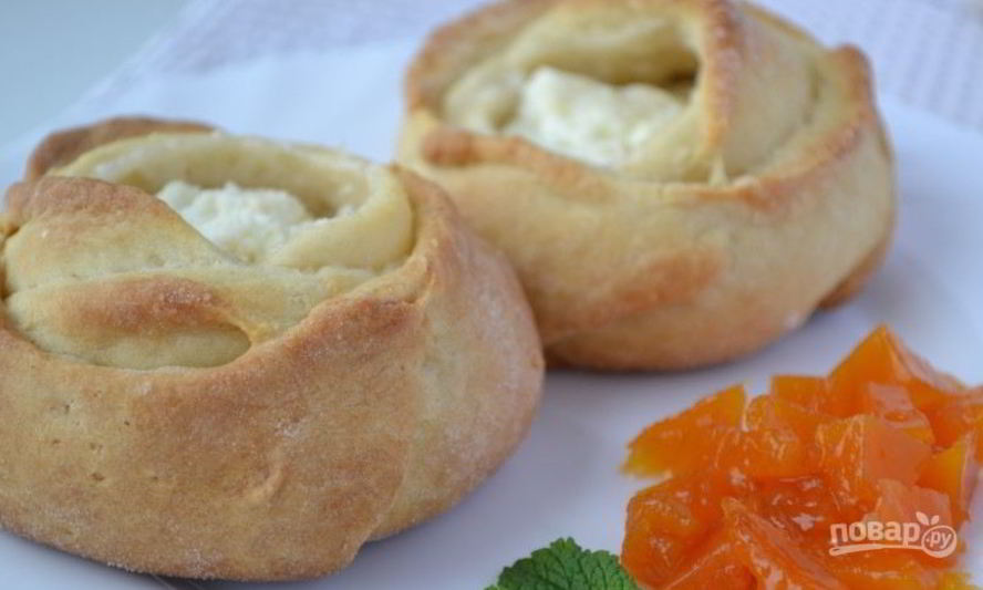 Рецепт ватрушки с творогом без дрожжей