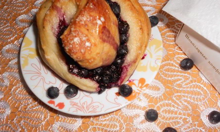 Рецепт вкуснейшие черничные булочки