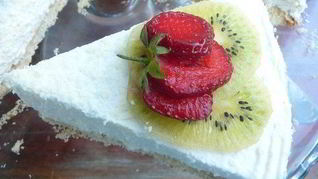 Английский чизкейк с кокосовой стружкой