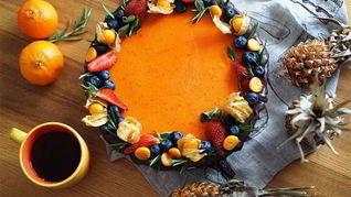 Чизкейк без выпечки с облепихой