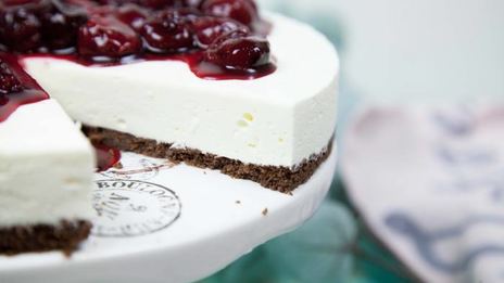 чизкейк без выпечки с вишней