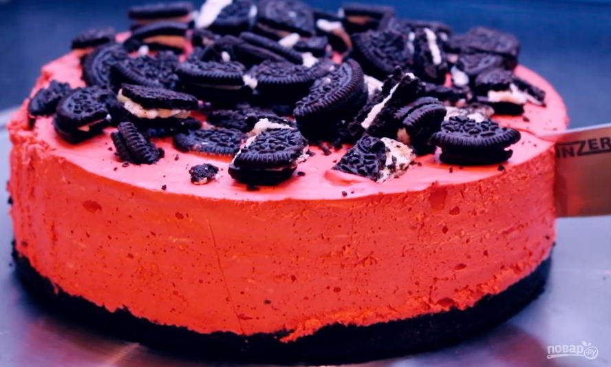 Рецепт чизкейк красный бархат с орео