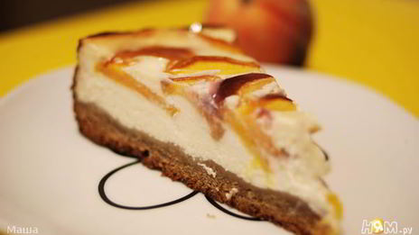 чизкейк персики в облаках