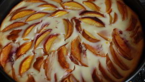 чизкейк персики в облаках