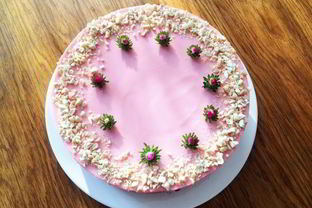 Чизкейк с ежевикой