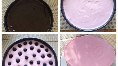 чизкейк с ежевикой