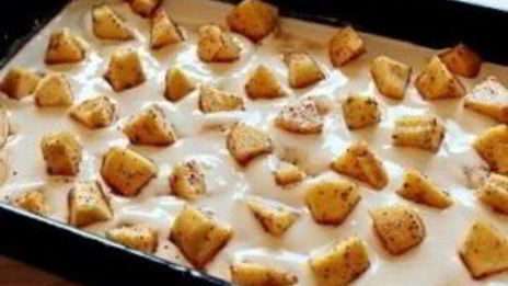 чизкейк с хлопьями и яблоками