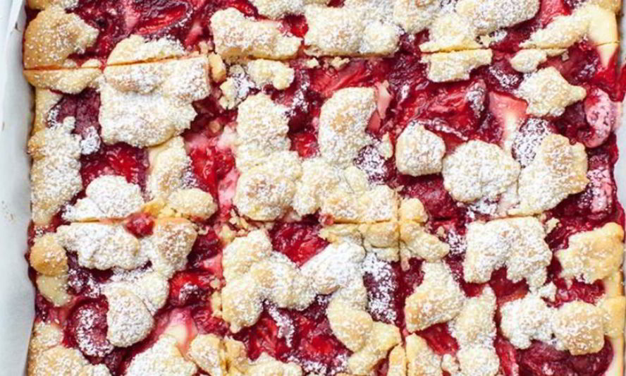 Рецепт чизкейк с клубникой