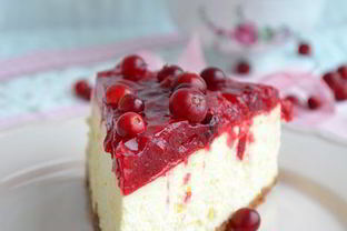 Чизкейк с клюквой